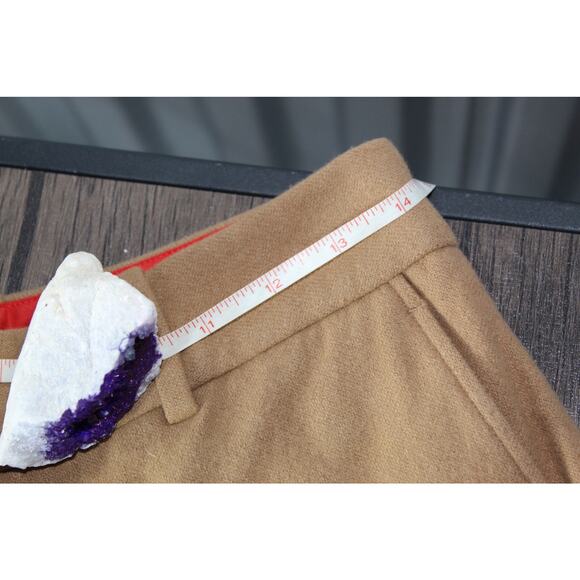 Rag & Bone stretch wool blend trousers pants camel cropped straight leg 2 crop - Picture 6 of 9